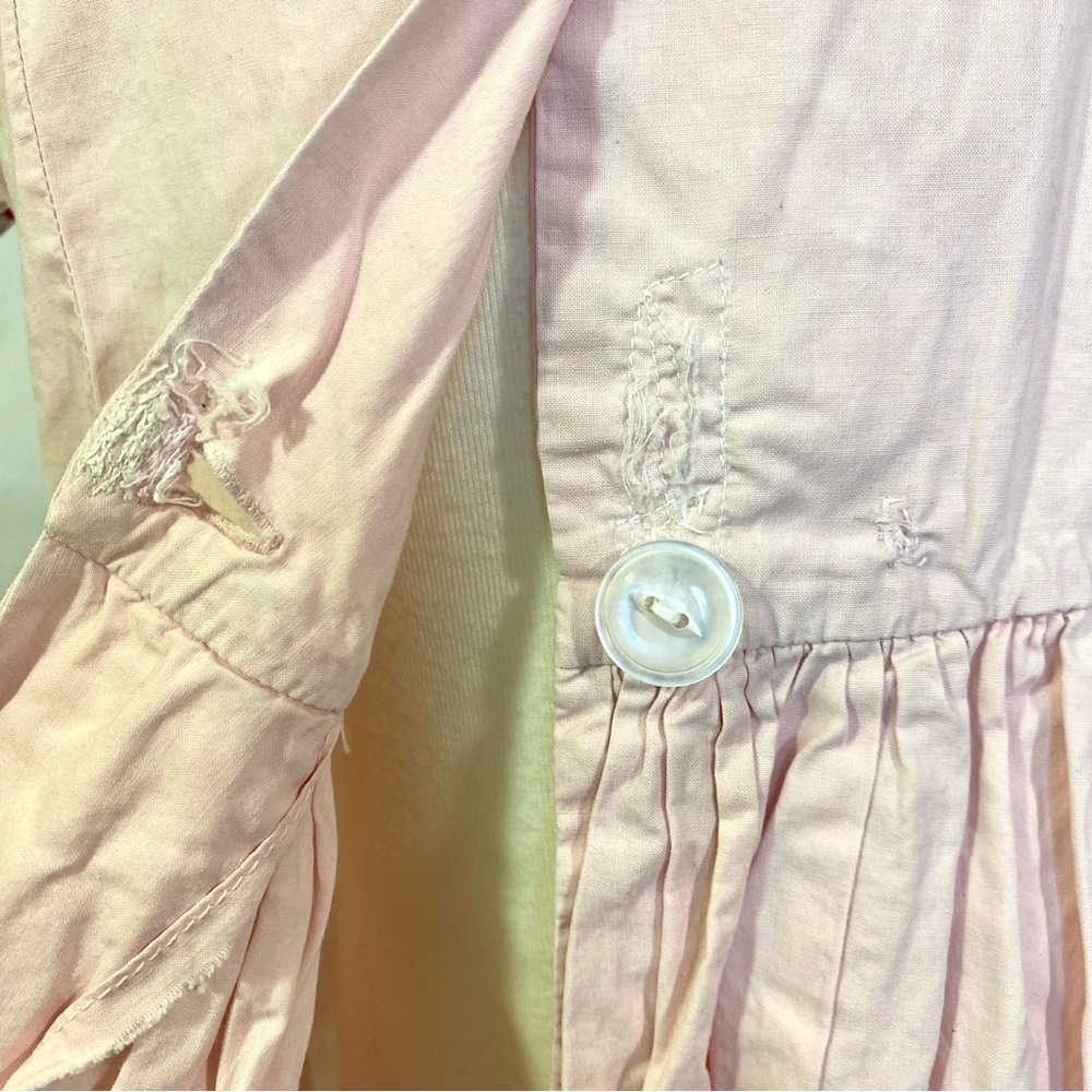 Vintage 1950’s Pink Cotton Dressing Gown Small Medium Robe Heely’s Originals - Picture 8 of 9